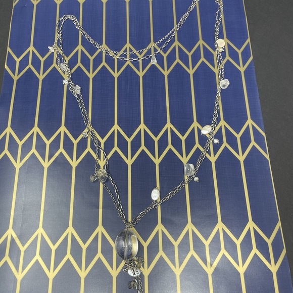 SILPADA N1492 Necklace Vintage‎ Sterling Silver 925 Layered Pearl Lariat Tassel - Picture 9 of 12